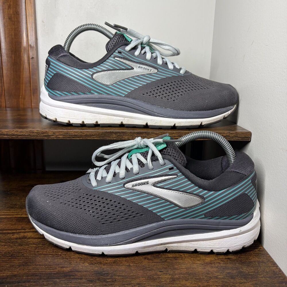 Size 9 Womens - Brooks Addiction 14 Wide Running Shoes Gray/Teal